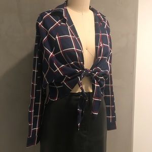 HYFVE low cut plaid shirt